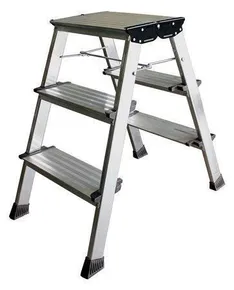 Leiter Treppo, 3 Sprossen, Aluminium, KRAUSE
